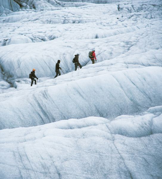 A group on Svínafellsjökull · Angel Luciano