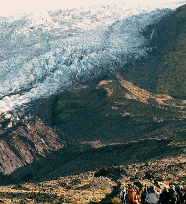 Icefall above a moraine, Skaftafell · Samuel Quek