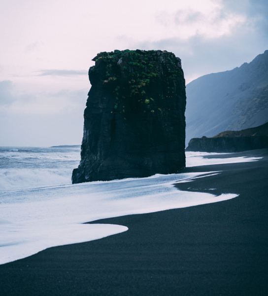 Sea stack near Vík · Sebastian Palomino